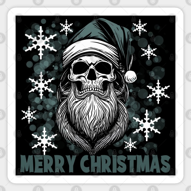 Santa Skull Collection 4 Green Sticker by DNT Designs